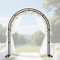 AJTXCSFOQL Arco per Rose Rampicanti 260 280 240 180 120 400 cm, Supporto in Metallo con Base Pergolato da Giardino per Interni ed Esterni, Resistente Arco di Nozze(Black,300 x 250 x 40 cm)