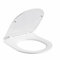 Balneo Lunette WC Clipsable Luna Blanc - Abattant WC avec Frein de Chute - Sans Vis/Sans Fixation - Système One Click Facile à Monter/Démonter - Confort Silencieux pour Adultes et Enfants