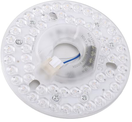 VELATEMOR 4.92 Inch LED Ceiling Fan Light Retrofit Kit, 18W 3CCT 3000K 4000K 6000K Dimmable Round Ceiling Light, Replacement Ceiling Fans with Lights for Bedroom