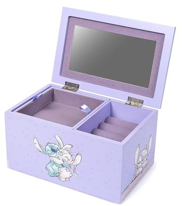 Disney Stitch & Angel Schmuckkästchen, Herzform, Violett