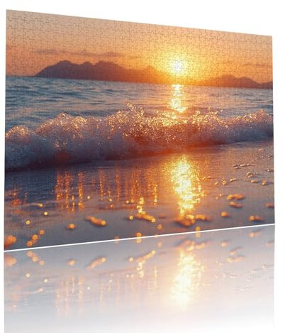 Puzzle Erwachsene 3000 Teile Sonnenuntergang Strand Educa Jigsaw für Kinder ab 8 Jahren Mädchen Jungen, Erwachsene Impossible Klassische Puzzles Schwer, Anspruchsvoll, Als Geschenke 81x122cm t-570