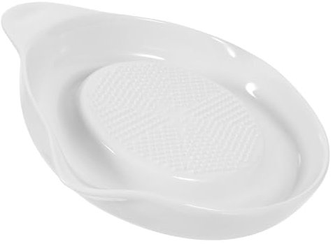 Mikikit Plato Rallador De Porcelana Cerámico Duradero Sin Lavavajillas Para Frutas Verduras Jengibre y Cebolla