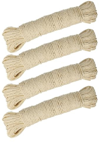 Lantelme Sisalseil 6 mm | unbehandeltes Naturseil als Rankhilfe für Pflanzen, Kletterpflanzen, Gemüse & Rosen | Gartenseil für Spaliere, Befestigung & Gartenarbeiten (200 Meter)