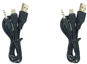 JSGHGDF MicroUSB 5-polig auf 3,5 mm und USB-Stereo-Soundkabel mit gleichzeitigem Laden, Stecker und Play, Doppelfunktions-Soundkabel