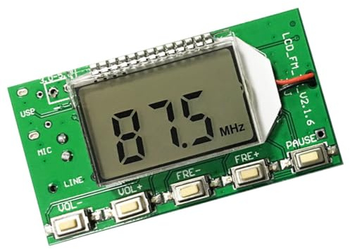 Digitales FM-Board, digitales Sender-FM-Modul mit LCD-Display, 76, 0–108, 0 MHz Stereo-Board