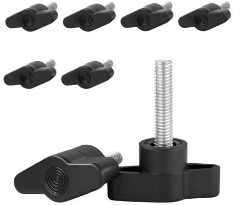 Zasjon 6 Stück Flügelschraube M6, M6 x 60mm Rändelschraube Mit Griff Flügelschrauben Klemmknopf für Werkzeugmaschine Anziehen Geräte Instrument