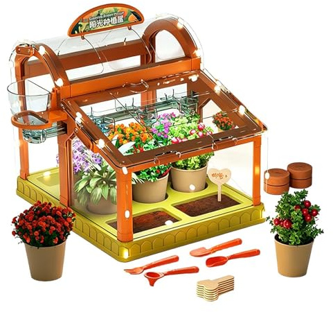Zestivra Greenhouse Growing Set,Science Toys | Greenhouse Growing Set Terrarium Kit - for Children Boys Girls Indoor Outdoor Classroom Home Farm Nature Flower