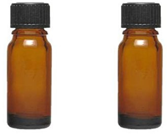mikken 2 x Dropper Bottles 10 ml Medicine Bottle Brown Glass BPA Made in Germany Includes Labelling Labels