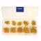 500er Set 10 Gr??en Angelhaken Set Stahl Treble Dreifach Haken mit Kunststoff-Box (Farbe : Gold)
