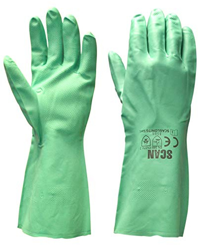 Scan SCAGLONITG Nitrile Gauntlets with Flock Lining - Size 9