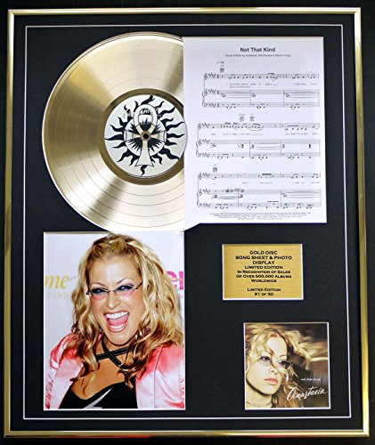EC Anastacia CD Gold DISC UND Photo UND Song Sheet Display/Limitierte Auflage/COA/Album, NOT that Kind/Song Sheet, NOT that Kind