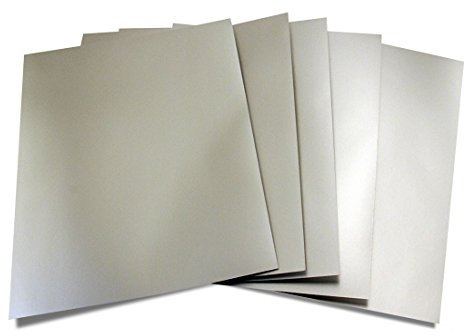 Hygloss Sheets Matte Silver, 8.5 x 11-Inch metálicas de Papel de Aluminio Pulgadas – 25 Hojas – Plata Artes y Manualidades, Actividades de Aula y Artistas, Plateado Mate
