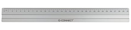 Q-Connect KF03678 Lineal Alu - 30 cm, silber