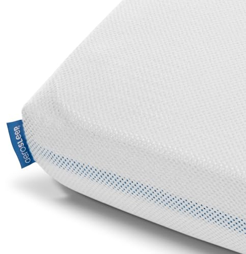 AeroSleep - SafeSleep Spannlaken Babybett - 100 x 100 cm - Weiß | Optimale Atmung, Wärmeregulierung, Maschinenwaschbar, perforierte Textur