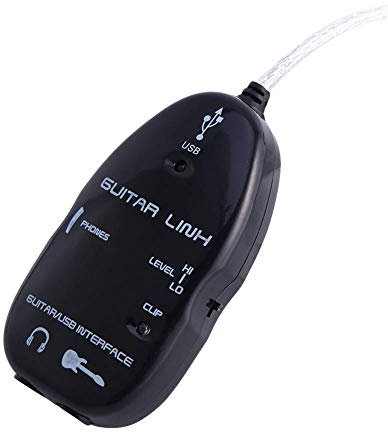 Bewinner USB Gitarrenkabel, Adapter für Gitarre zu USB Aufnahmekabel, Konverter Verbindungsschnittstelle USB Gitarrenkabel, Gitarrenadapter für XP (SP2) Mac OS 8.5