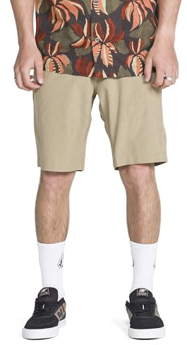 Volcom Hybrid-Chino-Shorts für Herren, Kerosin, 53,3 cm