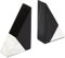 Lot de 2 serre-livres décoratifs pour étagères, décor marbre (noir et blanc) – Serre-livres pour livres lourds