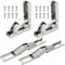 CODIRATO 4 PCS Charnières Pliant 90 Degré Plein Recouvrante Charniere Porte en Acier Inoxydable Charniere Meuble Cuisine Invisible avec 16 Vis pour Fermeture d’Armoire de Porte Placard 6.8*6.8*2.2cm