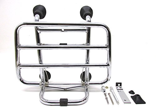 Chrom Gepäckträger Vorne Klappbar passend für Vespa Primavera & Sprint 50 125 150 (ab 2013)