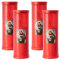 4er Set Grablicht St Antonio 19,5x6,5 cm rot Friedhofskerzen Trauerkerze mit Deckel 96h