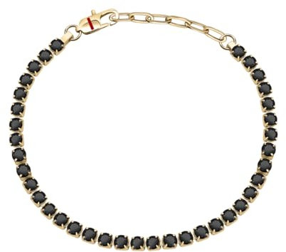 Sector No Limits TENNIS Bracciale Uomo in Acciaio, cristalli, smalto, IP oro giallo - SANN44