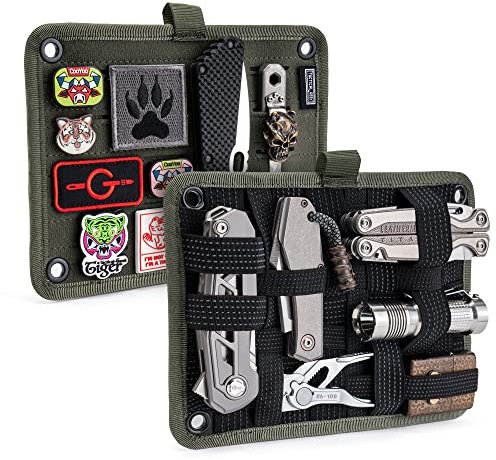 TACTICAL GEEK TCM EDC Organizer-Board, Rucksack, rutschfest, elastisch, gewebt, für Reiseausrüstung, elastisches Gitter-Organizer