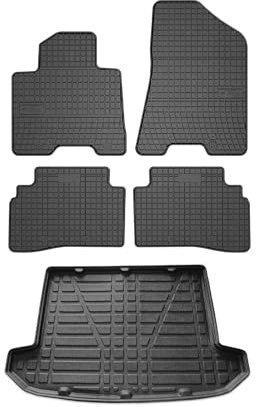 Fußmatten & Kofferraumwanne Set für Kia Sportage 2018-2025 Gummi TPE Schwarz 5X