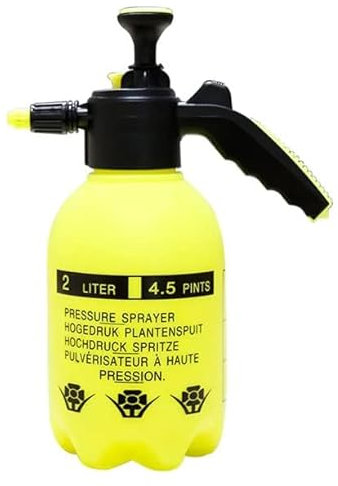Eyesome Garden 2L Portable Pressure Sprayer Bottle with Adjustable Nozzle – Hand Pump Garden Water Spray – Chemical Weed Killer Hand Held Lawn Plant Sprayer – Car Cleaning