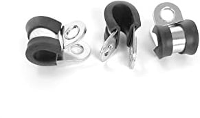 Simply S-6-PC 10 Stück 6 mm verzinkter Baustahl & EDPM-Gummi P-Clip Jubilee Clip – stark, langlebig, einfach zu bedienen