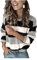 HEYPORK Damen Herbst Winter Warm Bequem Pullover Casual Mode Strickjacke Strickpullover Frauen Pullover Gestreiften Strickpullover Bottoming Shirt(Grau, M)