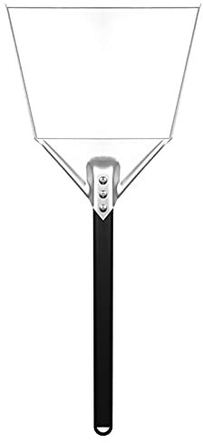 WEITING Pala para chimenea | Pala para cenizas para chimenea, para trabajos pesados, pala para acero inoxidable para brasero, acabado resistente al calor, barbacoa, carbón, ceniza, pala