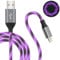 Oliomp iPhone Charger Cable, Apple MFi Certified 3ft LED Light Up Lightning Cable USB Fast Charger Cord High Speed Data Sync Transfer Cord for iPhone 14/13/12/11/11Pro/Max/XS/XR/X/6/7/8 (Purple)