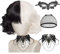 Schwarze und WeißE PerüCke Kurz Gewellt Schwarz Weiß, Halb Schwarz Halb Weiß PerüCke, Halloween Kurze Schwarz WeißE PerüCke, Cosplay Party Wig für Karneval und Party Fancy Dress
