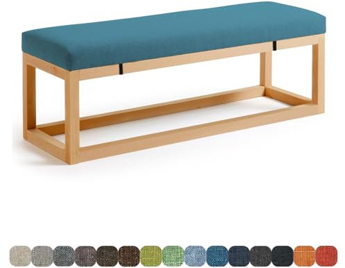 Lsjoaw Bankauflage Bankkissen Sitzauflage Sitzkissen Bank 100X40X3CM Stuhlkissen Bankpolster Schaukel mit abnehmbarem Bezug für Fensterbank Outdoor Gartenmöbel Terrasse Drinnen Sitz,Navy Blue