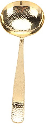 MISNODE Mestolo da Zuppa, Mestolo Multifunzione a Peso Bilanciato in Ottone Durevole con Manico Ergonomico per Cucinare in Cucina Domestica(Mestolo)