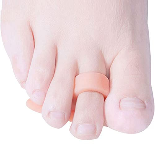 PEDIMEND™ Silicone Gel Hammer Toe Straightener - Toe Separators for Overlapping Toes - Stretches & Aligns Toes - Perfect for Hammer Toes/Crooked Toes/Claw Toe - Unisex - Foot Care (Pink - 5PAIR)