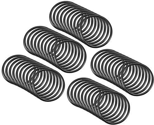 QUARKZMAN 50 Stücke Nitrilgummi Gummiringe Gummidichtung Unterlegscheibe 20mm x 17mm x 1,5mm für Wasserhahn Klempner Reparatur Dichtung Verbindung, Schwarz