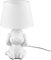 etc-shop Nachttischleuchte Affe Tischlampe Keramik weiß Beistellleuchte Affe Stoffschirm, Schnurschalter, 1x E14 Fassung, DxH 17x27 cm