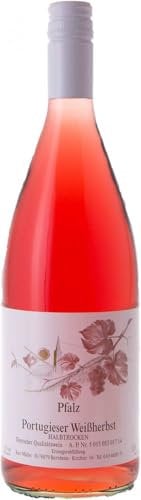 Weinhaus Müller Pfälzer Portugieser Rosé 2022 halbtrocken (6 x 1,0 L Flasche) direkt vom Winzer