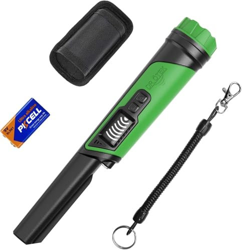 DR.ÖTEK Pinpointer Metalldetektor, IP68 Wasserdicht, 360° Suchen Handheld Pin Pointer mit LCD-Bildschirm, Holster, Innovativer Interferenzunterdrückung, Gummihandgriff für sicheren Halt, rutschfest