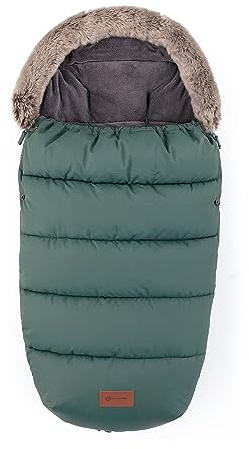 Petite&Mars COMFY - Coprigambe invernale 4 in 1 per passeggino, caldo, impermeabile, antivento, verde