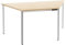 SCHÄFER SHOP Konferenztisch, bis 6 Personen, Trapez, 4-Fuß Quadratrohr, B 1600 x T 800 x H 720 mm, Ahorn/chromsilber