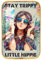 Décoration murale trippy Little Hippie, peinture sur porcelaine en cristal de style bohème, cadeau pour femmes, adolescentes, citations positives, affiche de décoration de salon hippie 30,5 x 20,3 cm
