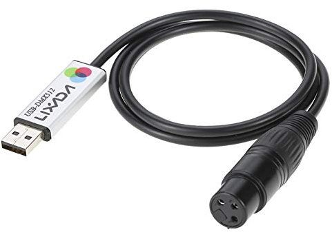 Sunydog USB to DMX Adapter,USB to DMX Interface Adapter LED DMX512 Computer PC Stage Lighting Controller Dimmer