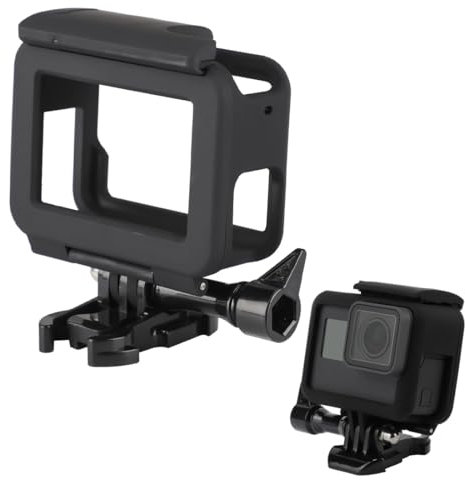 NHPY Accessori,Go-PRO,Custodia Protettiva Compatibile con Hero 7/6/5,Black Action Cameras Telaio Case con Zoccolo Attacco Rapido e Vite