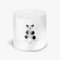 WD Lifestyle Vaso de vidrio borosilicato de 250 ml con decoración (panda)