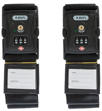 ABUS 87659 620TSA/192 Kofferband schwarz - 2er Set