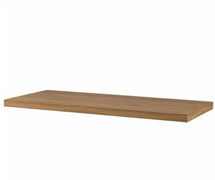 Étagère suspendue de salle de bain porte-lavabo en bois mélaminé Top ELBA (Noyer, 120 cm)