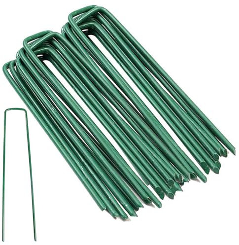 Garten Erdanker Gartenheringe Heftklammern Bodenanker Verzinkt Erdanker aus Stahl Anti-Rost für Unkrautvlies Gartenvlies Zaun Camping 15cm 20 Stück