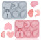 3D Human Organ Silikonformen, 2 Pack realistische 6 Hohlraum Organ Themen Formen Silikon Muffin Formen für Schokolade Pudding Dessert Gelee handgemachte Seife Kerze für Halloween Party Requisiten